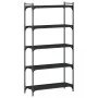 Regal aus schwarzem Ingenieurholz mit 5 Regalen, 80x30x154 cm. von , Bücherregale und Regale - Ref: Foro24-837677, Preis: 51,...