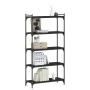 Regal aus schwarzem Ingenieurholz mit 5 Regalen, 80x30x154 cm. von , Bücherregale und Regale - Ref: Foro24-837677, Preis: 51,...