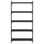 Librería de 5 estantes madera de ingeniería negro 80x30x154 cm by , Bookcases and shelves - Ref: Foro24-837677, Price: 61,32 ...