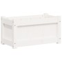 Massive weiße Kiefernholz-Pflanzschale 60x31x31 cm von , Töpfe und Pflanzgefäße - Ref: Foro24-837441, Preis: 49,66 €, Rabatt: %