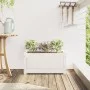 Jardinera de madera maciza de pino blanca 60x31x31 cm de , Maceteros y jardineras - Ref: Foro24-837441, Precio: 40,10 €, Desc...
