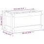 Massive weiße Kiefernholz-Pflanzschale 60x31x31 cm von , Töpfe und Pflanzgefäße - Ref: Foro24-837441, Preis: 40,10 €, Rabatt: %