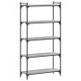 Bücherregal mit 5 Regalen aus grauem Sonoma-Ingenieurholz, 80x30x154 cm. von , Bücherregale und Regale - Ref: Foro24-837680, ...