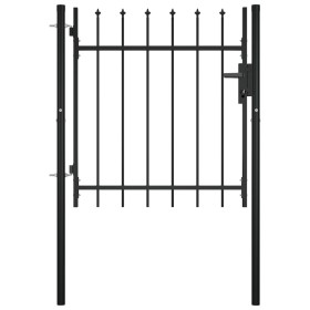Puerta para valla con puntas de lanza 100x75 cm de vidaXL, Puertas de jardín - Ref: Foro24-144358, Precio: 119,95 €, Descuent...