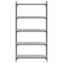 Bücherregal mit 5 Regalen aus grauem Sonoma-Ingenieurholz, 80x30x154 cm. von , Bücherregale und Regale - Ref: Foro24-837680, ...