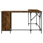 Escritorio madera de ingeniería roble ahumado 141x141x75 cm by , Desks - Ref: Foro24-837599, Price: 95,77 €, Discount: %
