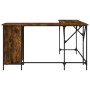 Escritorio madera de ingeniería roble ahumado 141x141x75 cm by , Desks - Ref: Foro24-837599, Price: 96,91 €, Discount: %