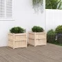 Außenblumenkästen, 2 Stück Massivholz aus Kiefer von , Töpfe und Pflanzgefäße - Ref: Foro24-837415, Preis: 103,98 €, Rabatt: %