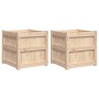 Jardineras de exterior 2 unidades madera maciza de pino by , Pots and planters - Ref: Foro24-837415, Price: 104,98 €, Discoun...