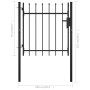 Gate for fence with spearheads 100x75 cm by vidaXL, garden gates - Ref: Foro24-144358, Price: 119,83 €, Discount: %