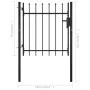 Gate for fence with spearheads 100x75 cm by vidaXL, garden gates - Ref: Foro24-144358, Price: 112,61 €, Discount: %