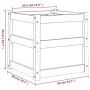 Jardinera madera maciza de abeto Douglas 50x50x50 cm de , Maceteros y jardineras - Ref: Foro24-837420, Precio: 54,45 €, Descu...