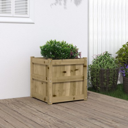Massive imprägnierte Kiefernholz-Pflanzschale 50x50x50 cm von , Töpfe und Pflanzgefäße - Ref: Foro24-837422, Preis: 64,07 €, ...
