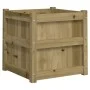 Jardinera madera maciza de pino impregnada 50x50x50 cm by , Pots and planters - Ref: Foro24-837422, Price: 63,54 €, Discount: %