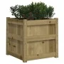 Jardinera madera maciza de pino impregnada 50x50x50 cm by , Pots and planters - Ref: Foro24-837422, Price: 63,54 €, Discount: %