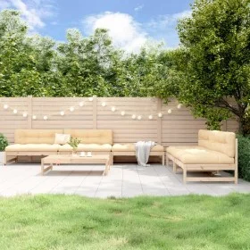 6-piece solid pine wood garden furniture set by , Garden sets - Ref: Foro24-3186613, Price: 451,54 €, Discount: %