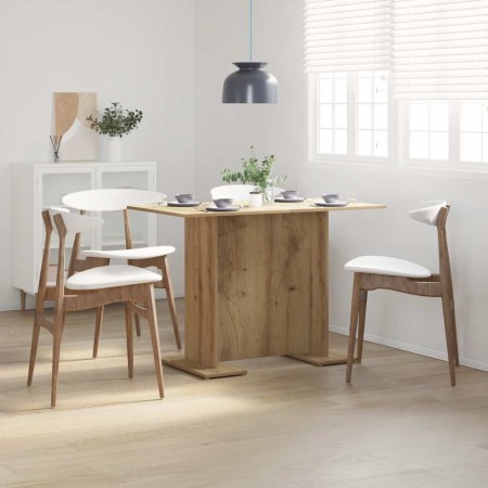 Mesa de comedor madera ingeniería roble artisan 110x60x75 cm en Mesas de cocina y de comedor | Comprar online en Foro24