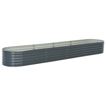 Gray galvanized steel flower bed 400x80x44 cm by vidaXL, Pots and planters - Ref: Foro24-45526, Price: 159,95 €, Discount: %