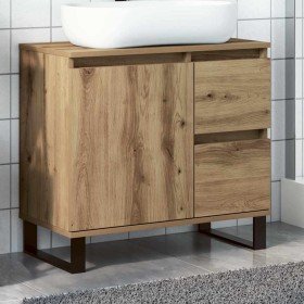 Mueble de lavabo madera de ingeniería roble artisan 65x33x60 cm en Muebles de baño | Comprar online en Foro24