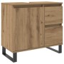 Mueble de lavabo madera de ingeniería roble artisan 65x33x60 cm en Muebles de baño | Comprar online en Foro24