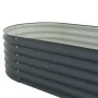 Graues Blumenbeet aus verzinktem Stahl, 400 x 80 x 44 cm von vidaXL, Töpfe und Pflanzgefäße - Ref: Foro24-45526, Preis: 156,4...