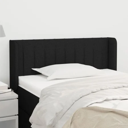 Cabecero de tela negro 83x16x78/88 cm de , Cabeceros y pies de cama - Ref: Foro24-3118982, Precio: 37,21 €, Descuento: %