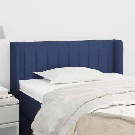 Kopfteil aus blauem Stoff, 93 x 16 x 78/88 cm von , Kopf- und Fußteile - Ref: Foro24-3118994, Preis: 47,54 €, Rabatt: %