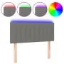 Headboard with LED in dark gray fabric 80x5x78/88 cm by , Headboards and footboards - Ref: Foro24-3121825, Price: 39,88 €, Di...