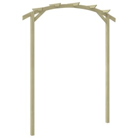 Pérgola de jardín madera de pino impregnada 180x210x40 cm