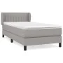 Box spring bed with light gray fabric mattress 90x190 cm by , Beds and slatted bases - Ref: Foro24-3126365, Price: 299,16 €, ...