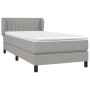 Box spring bed with light gray fabric mattress 90x190 cm by , Beds and slatted bases - Ref: Foro24-3126365, Price: 320,70 €, ...