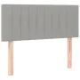 Box spring bed with light gray fabric mattress 90x190 cm by , Beds and slatted bases - Ref: Foro24-3126365, Price: 299,16 €, ...