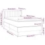 Box spring bed with light gray fabric mattress 90x190 cm by , Beds and slatted bases - Ref: Foro24-3126365, Price: 299,16 €, ...