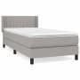 Box spring bed with light gray fabric mattress 90x200 cm by , Beds and slatted bases - Ref: Foro24-3129841, Price: 317,63 €, ...