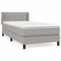 Box spring bed with light gray fabric mattress 90x200 cm by , Beds and slatted bases - Ref: Foro24-3129841, Price: 300,98 €, ...