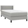 Box spring bed with light gray fabric mattress 90x200 cm by , Beds and slatted bases - Ref: Foro24-3129841, Price: 317,63 €, ...