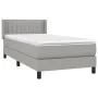 Box spring bed with light gray fabric mattress 90x200 cm by , Beds and slatted bases - Ref: Foro24-3129841, Price: 300,98 €, ...