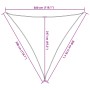 Toldo de vela HDPE gris antracita 160 g/m² 3x3x3 m