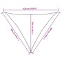 Toldo de vela gris antracita HDPE 160 g/m² 3x3x4,2 m