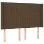 Box spring bed mattress LED lights dark brown fabric 140x190 cm by , Beds and slatted bases - Ref: Foro24-3138472, Price: 501...