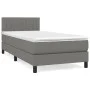 Box spring bed with dark gray fabric mattress 80x200 cm by , Beds and slatted bases - Ref: Foro24-3140170, Price: 301,36 €, D...