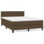Box spring bed with dark brown fabric mattress 140x200 cm by , Beds and slatted bases - Ref: Foro24-3140220, Price: 408,96 €,...