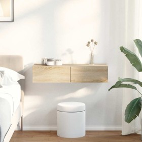 Estante de pared con cajones madera contrachapada roble sonoma en Estantes y estanterías | Comprar online en Foro24