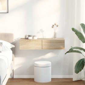 Estante de pared con cajones madera contrachapada roble sonoma en Estantes y estanterías | Comprar online en Foro24