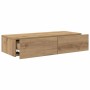 Estante de pared cajones madera contrachapada roble artesanal en Estantes y estanterías | Comprar online en Foro24