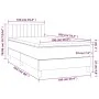 Box spring bed with blue fabric mattress 100x200 cm by , Beds and slatted bases - Ref: Foro24-3140759, Price: 318,73 €, Disco...