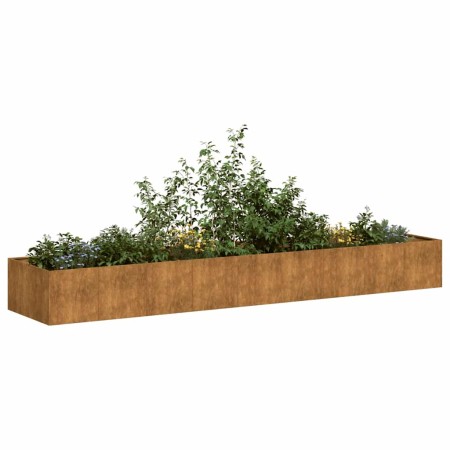 Jardinera oxidada acero corten 360x80x40 cm en Maceteros y jardineras | Comprar online en Foro24