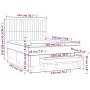 Cama box spring con colchón tela marrón oscuro 140x190 cm de , Camas y somieres - Ref: Foro24-3136752, Precio: 526,59 €, Desc...
