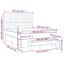 Cama box spring con colchón tela marrón oscuro 140x190 cm de , Camas y somieres - Ref: Foro24-3136752, Precio: 541,08 €, Desc...