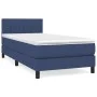 Box spring bed with blue fabric mattress 90x200 cm by , Beds and slatted bases - Ref: Foro24-3140191, Price: 291,76 €, Discou...